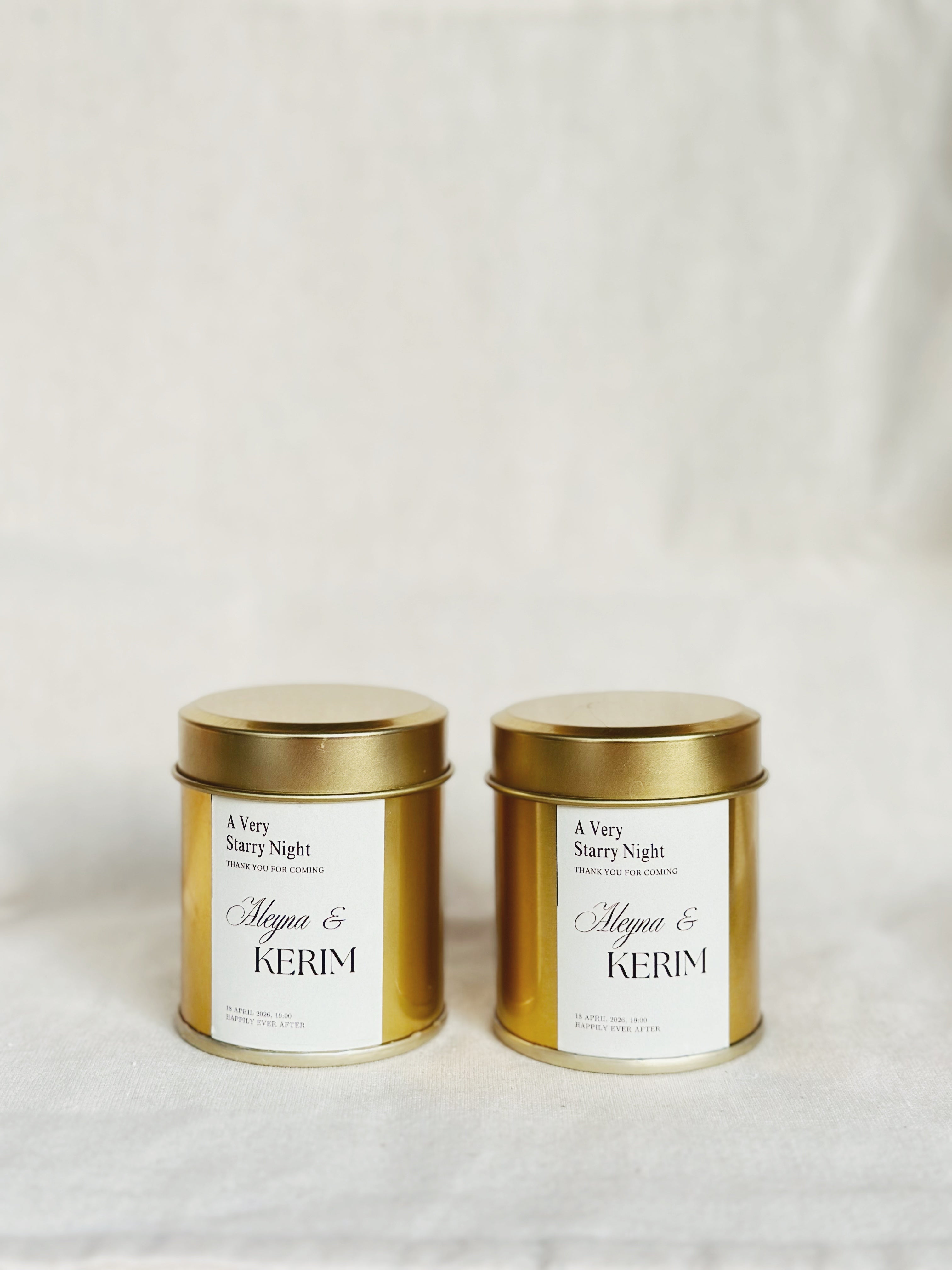 Gold Metal Candle - Altın Metal Mum